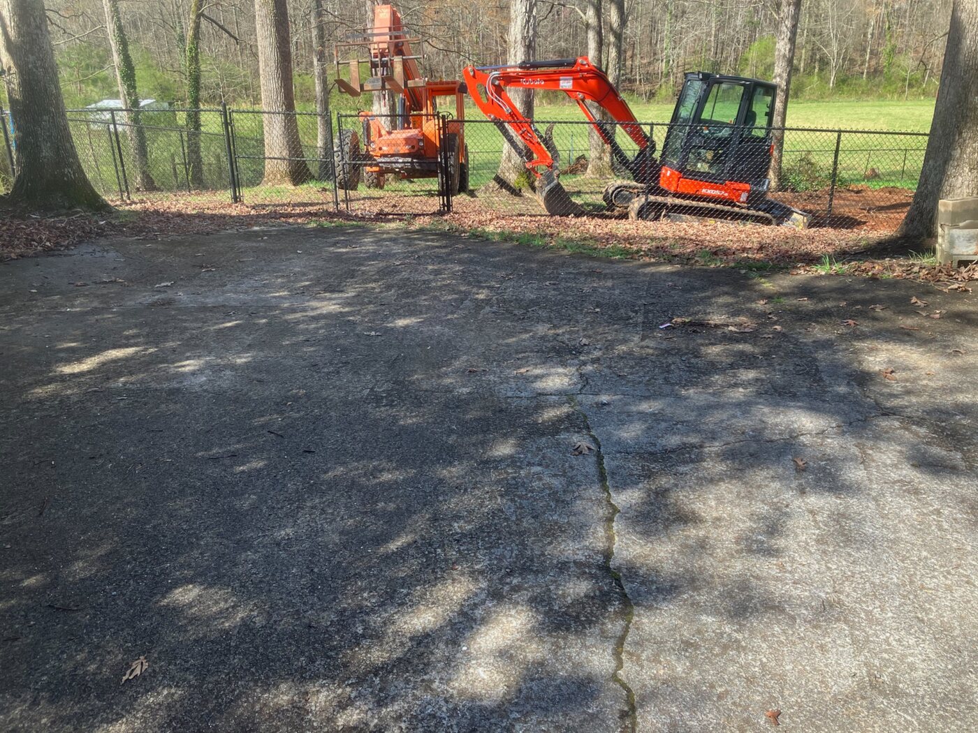 Driveway after junk removal service