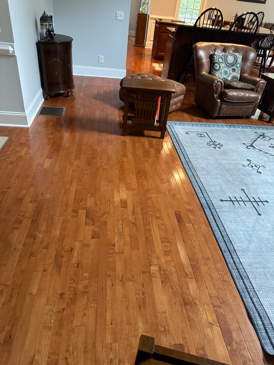 Living room after furniture removal